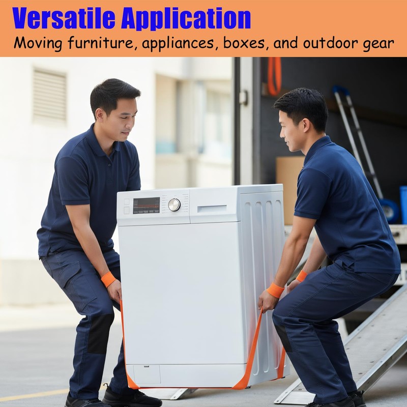 2-Pack Heavy Duty Furniture Moving Straps - for Moving Furniture,