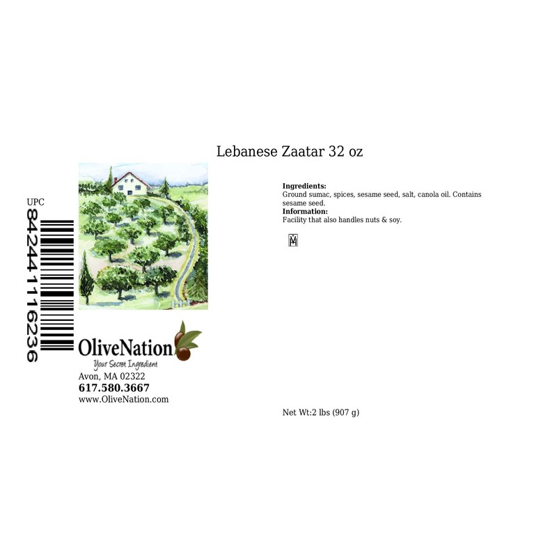 OliveNation Zaatar Spice Blend, Authentic Lebanese Dried Seasoning Mix for