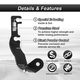 ROMELACK Upper Hood Mount Brackets Ditch LED Light Bracket Compatible with Toyota Tacoma 1995-2004 (Black)