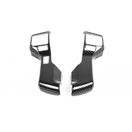 Tocatus Steering Wheel Cover Trim for 2014-2022 Toyota 4Runner SUV Tacoma Tundra, ABS Carbon Fiber 2PCS (5 Holes)