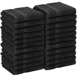 Utopia Towels Black Salon Towels, Pack of 72 (Not Bleach Proof, 16 x 27 Inches) Highly Absorbent Towels for Hand, Gym, Beauty, Spa, and Home Hair Care