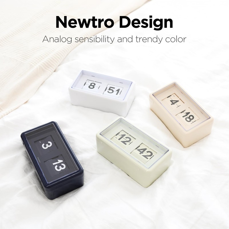 mooas Newtro Flip Clock (Cream)