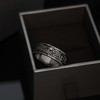 Wolf Ring for Men, Retro Wolf Totem Rings, Cross Line