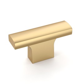 Amerdeco 10 Pack Champagne Bronze Cabinet Knobs 2 Inch (50MM) Single Hole Cabinet Pulls Kitchen Cabinet Knobs Drawer Knobs T Bar ZH0026