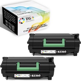 TG Imaging Compatible B2360dn Toner Cartridge Replacement for Dell 2360 B2360 2360dn 2365dnf B2360d B3460dn B3465dn B2365dnf B3465 Laser Printer (Black High Yield, 2-Pack 8,500 Pages)