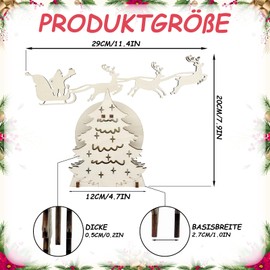 Weihnachtsdekoration Mit Elch Und Weihnachtsmann Aus Holz, Pendelnde Bewegung Wie EIN Glöckchen Im Wind, Kreative Weihnachtsdeko Innen Für Tisch & Wohnzimmer, Christmas Decor & Dekoration Noel
