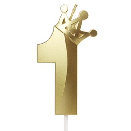 Crown Birthday Candle 1 Gold, 1 Candles for Birthday Cakes,Number 1 Crown Candle,1st Birthday Candles Sparkle Decoration for Birthday Party Wedding Anniversary Celebration Supplies