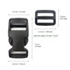 Pack of 10 Quick Release Fasteners with Tri-Glide Slides, Plastic