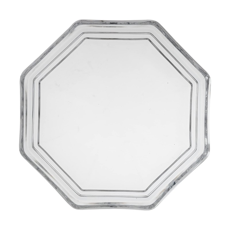 Mizusaki Glass MKG-218013 Tiered Octagonal Plate, Approx. 5.1 inches (13