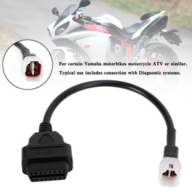 Mad Hornets 4 Pin to OBD2 Cable Adapter Connector Fit For Yamaha R1 R6 MT09