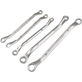KUNZER 7SLS05 Special Spanner Set - 5-Piece Double Ring Spanner Set 6-15 mm in Roll Bag