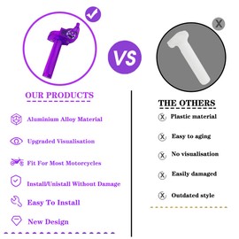 Motorcycle Throttle Grip 7/8" 22mm CNC Aluminum Quick Twister with Throttle Cable for KLX CR CRF EXC XR CRF50 CRF230 50 70 110 125 230 250 Dirt Pit Bike Motocross Motorbike Quad ATV (Purple)