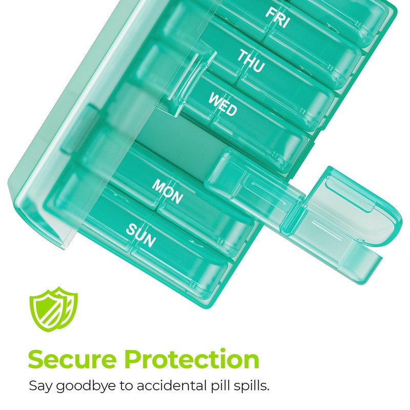 AUVON XL Weekly Pill Organizer 2 Times a Day, Pill