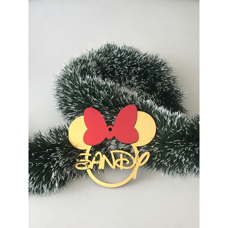 Esfera de Mickey personalizada para árbol de navidad. 12 cm