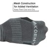 AKOENY Men's Athletic Running Cushioned Quarter Socks, Black/Grey, Size 9-12,