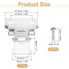 sourcing map 2 Pack Self Closing Cabinet Hinges, 1/2" Overlay