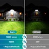 USTELLAR 100W 10000lm Floods Light Outdoor, Switch Controlled LED Security