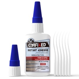 CYAFIXED Professional Grade Cyanoacrylate Super Glue, Super Thin Viscosity CA Glue for Woodworking, 2 oz. (56.8 Grams) - Instant Adhesive for Woodturning, Pen Turning, Finish & Hobby