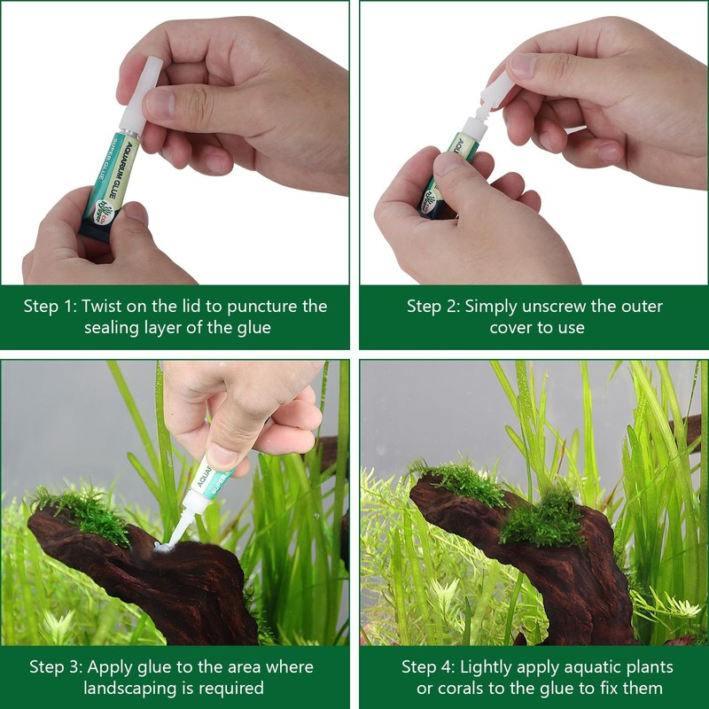 Hygger CO2 Aquarium Glue,Aquascaping Instant Glue, Suitable for Aquatic Plants,Corals,