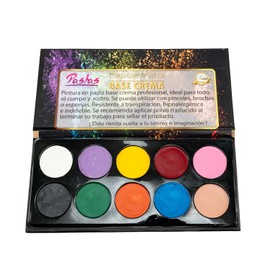 Bellet Bodypaint Paleta de pastas en crema 10 pastillas color pastel, varios                                                                          