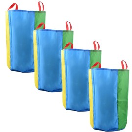 heavenlife Pack of 4 Potato Sack Racing Bags, Spring Racing Bags for Children Adults, Colourful Jump Bags for Birthday Party Backyard Picnic (M)