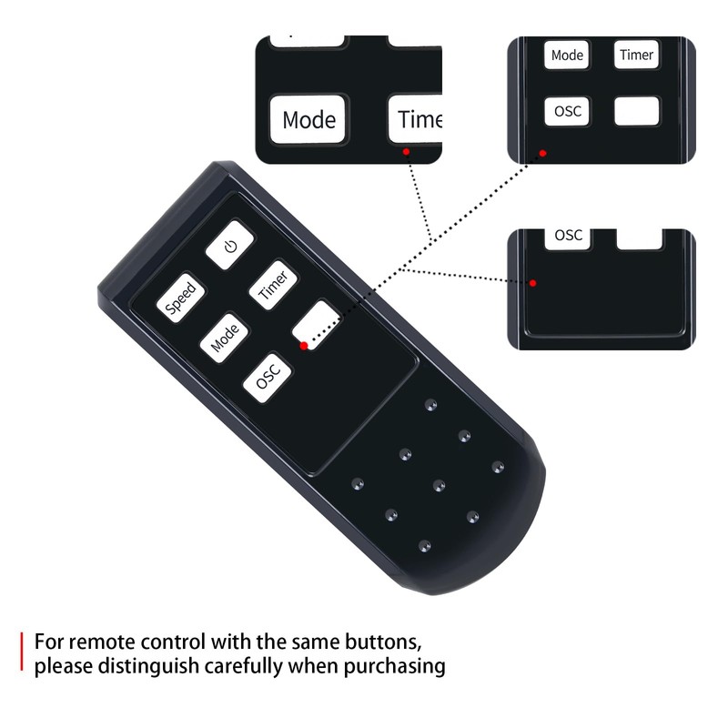 HZIME New Replacement Remote Control Compatible for COSTWAY 16" Oscillating