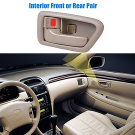 NPAUTO Inside Interior Door Handles Pair Front Rear Driver Passenger Side Replacement for 1997 1998 1999 2000 2001 Toyota Camry Beige/Tan