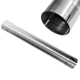 4 Exhaust Pipe T304 Stainless Steel Exhaust Tubing, straight pipe exhaust Length 30" Universal Connector Adapter ss stainless piping Tubo Metal Tubing， flared Tube