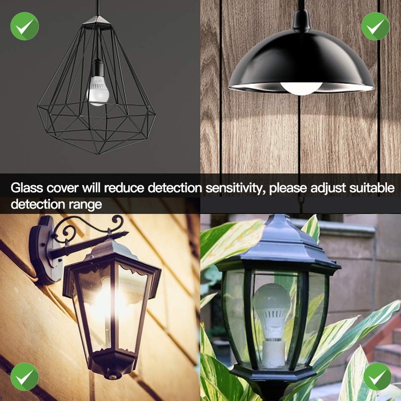 Elrigs Motion Sensor Light Bulb with Dusk to Dawn, E26