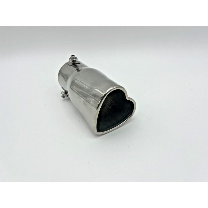 Love Heart Exhaust Tip 80mm Stainless Steel Car Straight Tail