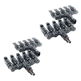 SOLARTRONICS 2 Pairs Y Connectors for Solar Cable Photovoltaic 5-Way Splitter 1000V PV Solar Cable Connector Waterproof IP67 UV-Resistant