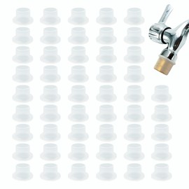 Faucet Sealing Gaskets, Silicone Gaskets for Faucets, Pipes, Angle Valve Installation (White, 50Pcs)