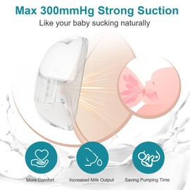 DWCHECK Hands Free Wearable Breast Pump MY-378, Strong Suction, Low Noise, Electric Breastfeeding Pump with 4 Mode & 12 Levels, Portable Breast Pump, Smart Display, 19/21/24mm, 2 Pack White