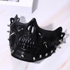 Cupimatch Skull Mask Masquerade Half Face Mask: Black Steampunk Horror