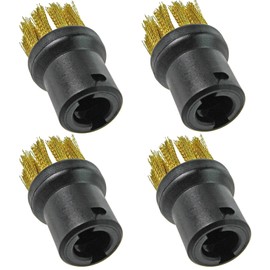 SPARES2GO Brass Wire Brush Nozzles Compatible with Karcher Steam Cleaner (Pack of 4)