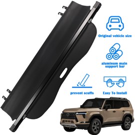 Marretoo Cargo Cover for Toyota Land Cruiser Lc250 Prado J250, 2024 2025 Lexus GX550 for Landcruiser Accessories Black Retractable Trunk Cover Security Shield Shade