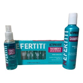 Kit Anticaída Shampoo-tónico-ampolleta Actiprevent Nefertiti