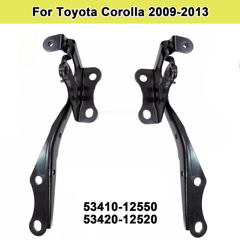 XUKEY 2pcs Hood Hinge Set Compatible with Toyota Corolla 2009-2013