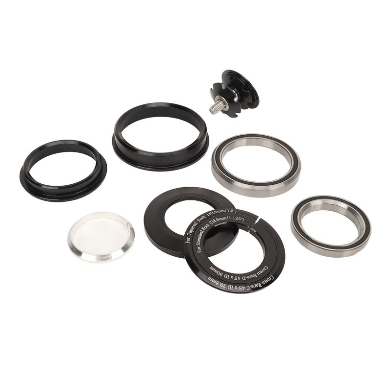 Bicycle Front Fork Bowl Set Aluminum Alloy Dual Bearings Mountain
