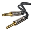 RIKSOIN Audio Cable, 3.5mm Silver Plated Copper Upgrade Audio Cable,