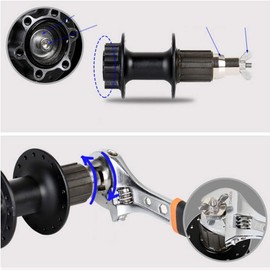 F Fityle Portable Bicycle Freehubs Body Removal Installation Tool Solid Anti-Corrosion Bike Hub Installer Lock Removal Repair Tool