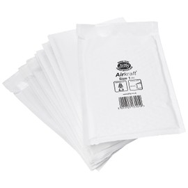 Jiffy Airkraft Postal Bags Bubble-lined Peel and Seal No.1 White 170x245mm Ref JL-AMP-1-10 [Pack of 10]