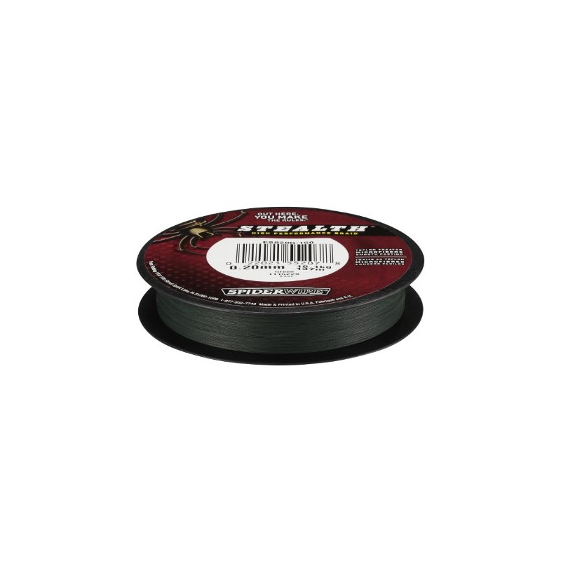 Spider STEALTH Linea Stealth Trenzada, 8 Lbs/125 Yds, 0.007", verde