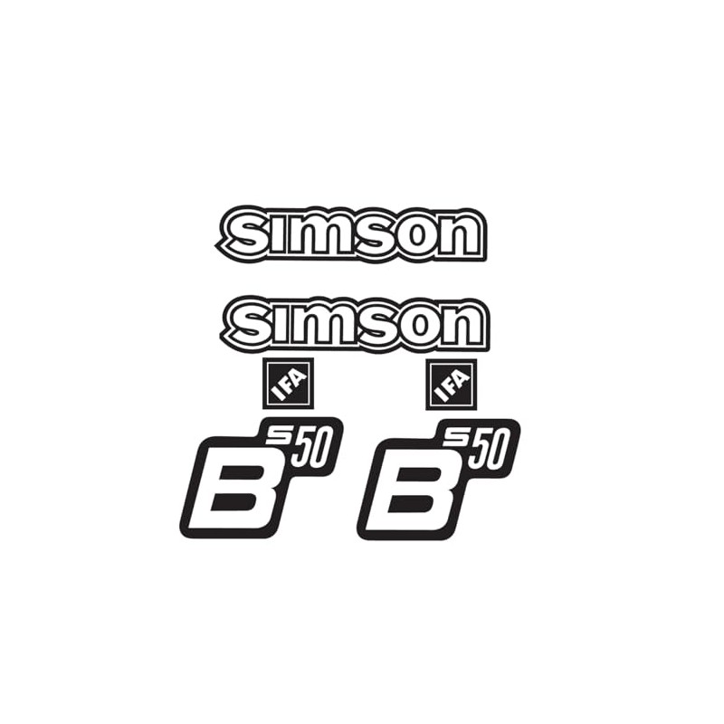 Simson S50B IFA Sticker Set Premium Retro DDR Black White