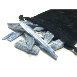 Zentron Crystal Collection: Rough Natural Blue Kyanite Stones 1-3" Pieces (1/2 Pound)