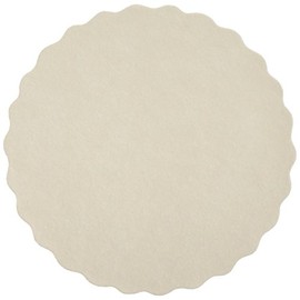 Hoffmaster 876082 Budgetboard Coaster, 4" Diameter, White Scalloped Edge (Case of 1000)