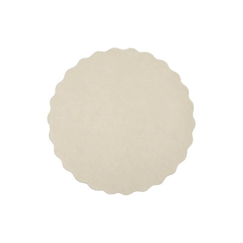 Hoffmaster 876082 Budgetboard Coaster, 4" Diameter, White Scalloped Edge (Case