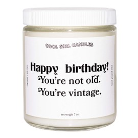 Cool Girl Candles | Happy Birthday Balsam + Cedar Scented Candle | All Natural Coconut Soy Wax | The Best Strong Scented Candles for Home Fragrance | Clean Burning | Funny Gifts | 8.5 fl oz