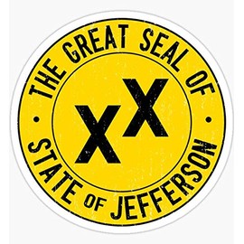 State of Jefferson - Sticker Graphic - Auto, Wall, Laptop, Cell, Truck Sticker for Windows, Cars, Trucks