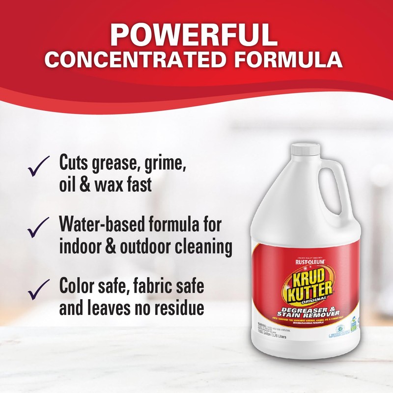 Krud Kutter KK012 Original Concentrated Cleaner/Degreaser Stain Remover, Gallon